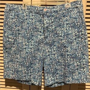 Lilly Pulitzer Blue Floral Jean Shorts
